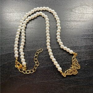 JOHNNY ORLANDO GOLD PLATED BUTTERFLY NECKLACE